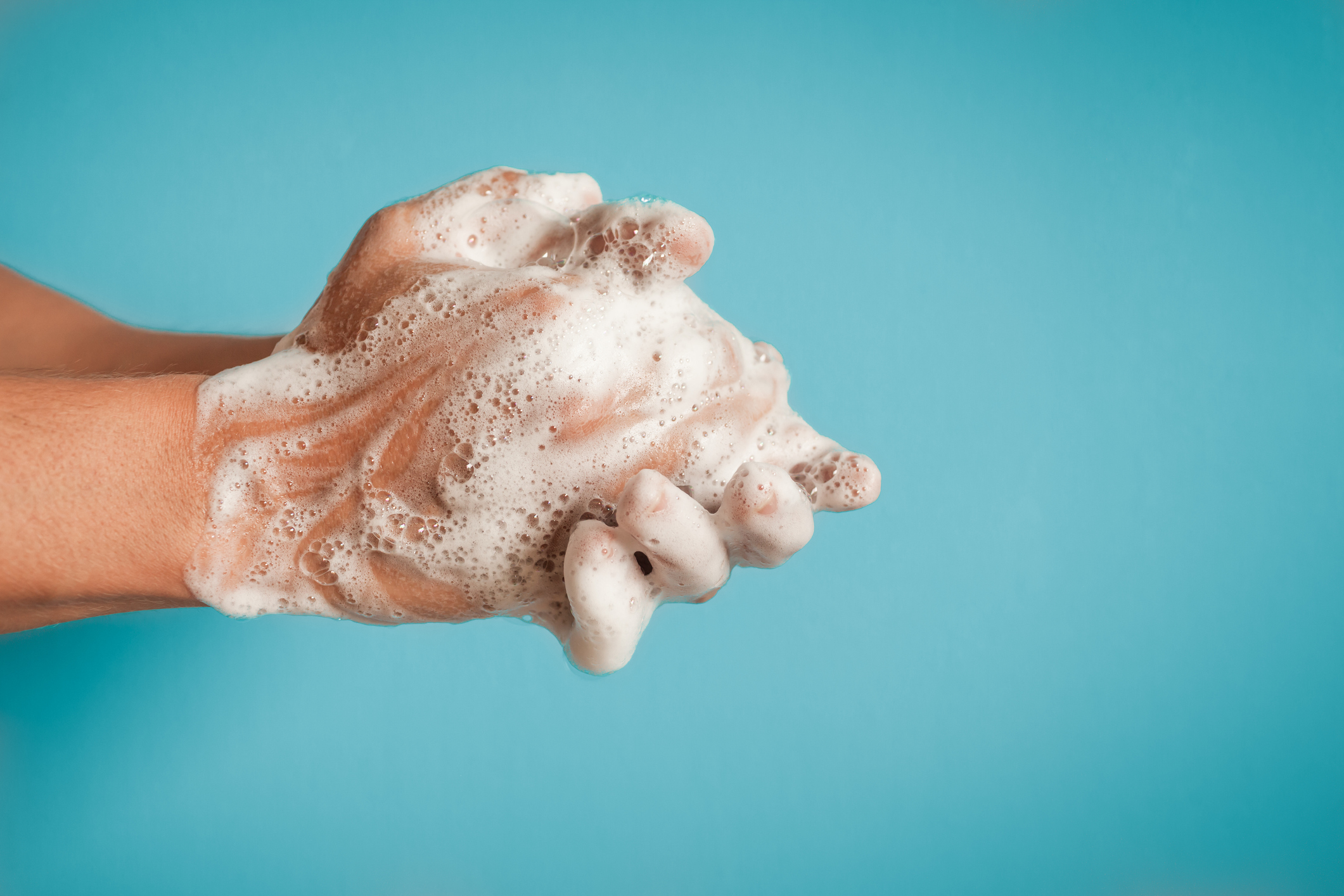 Hands with Soap suds